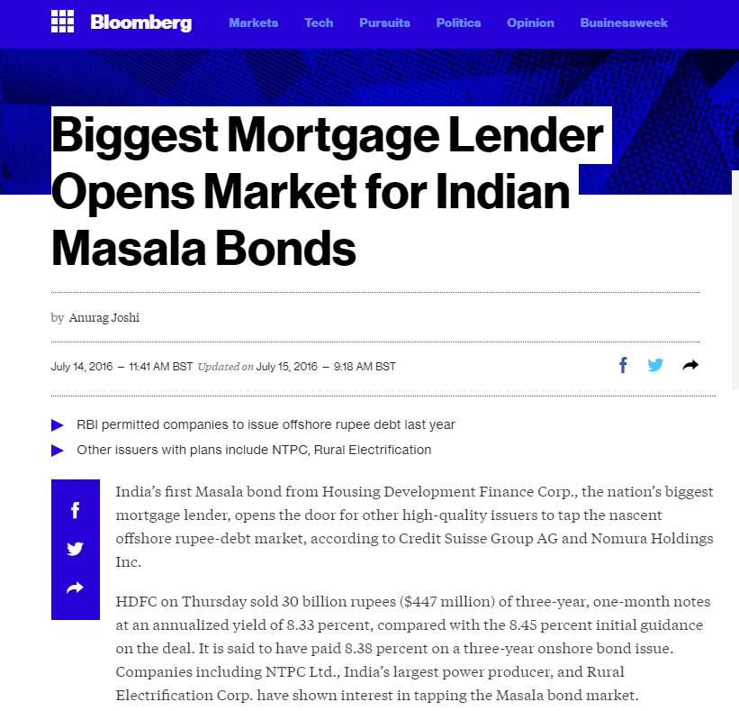Bloomberg Masala bond